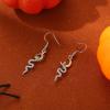 imageBriLove Gothic Punk Sun Moon Snake Animal Hook Dangle Earrings for Women Costume Party Prom AccessoriesSilverTone