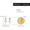 imageBriLove Gothic Stylish Snake Stud Earrings for Costume Shiny Cubic Zirconia Halloween Jewelry Women Cosplay Party AccessoriesClear GoldTone