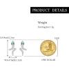 imageBriLove Gothic Stylish Snake Stud Earrings for Costume Shiny Cubic Zirconia Halloween Jewelry Women Cosplay Party AccessoriesClear SilverTone