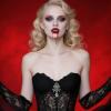 imageBriLove Halloween Vintage Gothic Earrings for WomenShiny Rhinestone Rose Flower Red Heart Leveback Earrings Vampire Costume Cosplay Party Prom AccessoriesRed Heart