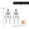 imageBriLove Halloween Vintage Punk Skull Earrings for WomenCostume Gothic Sparkling Rhinestone Dangle Drop Earring for Cosplay Party Prom AccessoryClear SilverTone