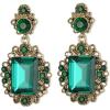 Emerald Color Antique-Gold-Tone
