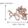 imageBriLove Bouquet Brooches for Women Rhinestone Marquise Brooch PinPurple RoseGoldTone