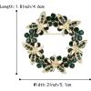 imageBriLove Fashion Stunning Crystal Rhinestone Animal Butterfly Flower Wreath Brooch Pins for Women Wedding Party PromEmerald Color GoldTone