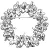 imageBriLove Fashion Stunning Crystal Rhinestone Animal Butterfly Flower Wreath Brooch Pins for Women Wedding Party PromIridescent Clear AB SilverTone