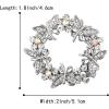 imageBriLove Fashion Stunning Crystal Rhinestone Animal Butterfly Flower Wreath Brooch Pins for Women Wedding Party PromIridescent Clear AB SilverTone