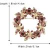 imageBriLove Fashion Stunning Crystal Rhinestone Animal Butterfly Flower Wreath Brooch Pins for Women Wedding Party PromPurple GoldTone