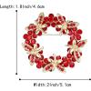 imageBriLove Fashion Stunning Crystal Rhinestone Animal Butterfly Flower Wreath Brooch Pins for Women Wedding Party PromRuby Color GoldTone