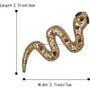 imageBriLove Vintage Crystals Animal Snake Brooch Pins Jewelry AccessoriesChampagne AntiqueGoldTone
