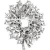 imageBriLove Women s Elegant Stunning Crystal Rhinestone Marquise Emerald Cut Leaf Knot Bouquet Brooch Pin for Party PromClear SilverTone