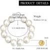 imageBriLove 1920s Costume Jewelry Big Simulated Pearls Chunky Strand Choker Necklace for Women Halloween Cosplay Party Prom Accessories Ivory Color