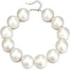 imageBriLove 1920s Costume Jewelry Big Simulated Pearls Chunky Strand Choker Necklace for Women Halloween Cosplay Party Prom Accessories Ivory Color