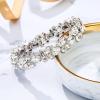 imageBriLove Wedding Bridal Bracelet MarquiseShape Stretch Bangle for WomenClear Silvertone