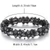 imageBriLove Wedding Bridal Bracelet MarquiseShape Stretch Bangle for WomenGrey Blacktone