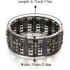 imageBriLove Wedding Bridal Cross Rhinestones Cluster Stretch Bangle Bracelet for Bride Grey BlackTone