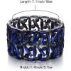 imageBriLove Wedding Bridal Marquise Rhinestones Cluster Stretch Bangle Bracelet for BrideSapphire Color BlackTone