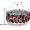 imageBriLove Womens Wedding Bridal Crystal Marquise Rhinestone Beaded Stretch Bangle Bracelet04Deep Amethyst Color SilverTone