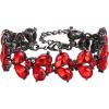 imageBriLove Wedding Bridal Crystal Rhinestone Multi Teardrop Bracelet for Women Party PromRuby Color BlackTone