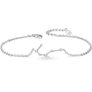 imageBriLove Gifts for Mom Women 925 Sterling Silver CZ Horoscope Zodiac 12 Constellation Astrology Link Bracelet for Mothers DayValentines DayBirthdayChristmasAnniversaryCancer Jun 21  Jul 22