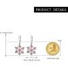 imageBriLove Christmas Snowflake Earrings for Women Winter Party Snowflakes HookLeverback Dangle Drop Earring for Xmas Festival Decor Holiday Party Jewelry GiftLeverback Pink
