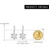 imageBriLove Christmas Snowflake Earrings for Women Winter Party Snowflakes HookLeverback Dangle Drop Earring for Xmas Festival Decor Holiday Party Jewelry GiftLeverback Clear Silver