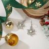 imageBriLove Christmas Snowflake Earrings for Women Winter Party Snowflakes HookLeverback Dangle Drop Earring for Xmas Festival Decor Holiday Party Jewelry GiftLeverback Iridescent AB