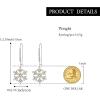 imageBriLove Christmas Snowflake Earrings for Women Winter Party Snowflakes HookLeverback Dangle Drop Earring for Xmas Festival Decor Holiday Party Jewelry GiftHook Iridescent AB