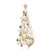 imageBrilove Merry Christmas Simulated Pearl Brooch Xmas Rhinestone Enamel Star Pin Costume Gift for Women Grils Holiday Multicolor GoldTone