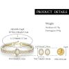 imageBriLove 1920s Costume Jewelry Set for WomenVintage Multilayer Simulated Pearl Crystal Necklace Bracelet Earrings Cosplay Party Accessories2pcs Stud