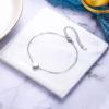 imageBriLove 925 Sterling Silver Dainty Shining Tiny Heart Link Bracelet for Women