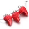 imageBriLove Cute Funny Strawberry Collar Neckalce for Women Summer Halloween Costume Cosplay Party Sweet Strawberries Lover Jewelry GiftsFive Strawberries