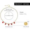 imageBriLove Cute Funny Strawberry Collar Neckalce for Women Summer Halloween Costume Cosplay Party Sweet Strawberries Lover Jewelry GiftsThree Strawberries