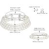 imageBriLove Elegant Round Cream Simulated Pearl 3 Strand Layered Pearl Choker Necklace Stud Earrings Link Bracelet Jewelry Set for Women Costume Cosplay Party Prom3Pcs