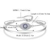 imageBriLove Evil Eye Bracelets Dainty Adjustable Layered Link Cubic Zirconia Bracelet Jewelry Gift for Women