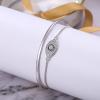 imageBriLove Evil Eye Bracelets Dainty Adjustable Layered Link Cubic Zirconia Bracelet Jewelry Gift for Women