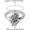 imageBriLove Fashion Animal Crystal Enamel Leopard Cuff Bracelet for WomenClear SilverTone