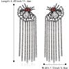 imageBriLove Halloween Vintage Punk Spider Earrings for WomenCostume Gothic Sparkling Rhinestone Tassel Dangle Drop Earring for Cosplay Party Prom Accessory
