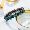 imageBriLove Wedding Bridal Bracelet MarquiseShape Stretch Bangle for WomenEmerald Color Blacktone