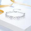 imageBriLove Infinity CZ Chain Bracelets Jewelry for Wedding Adjustable Cubic Zirconia Gifts for Women01Clear SilverTone