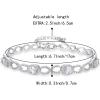 imageBriLove Infinity CZ Chain Bracelets Jewelry for Wedding Adjustable Cubic Zirconia Gifts for Women01Clear SilverTone