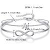 imageBriLove Womens CZ Dainty Personalized Initial A Infinity Endless Love Symbol Layer Bracelet for Jewelry Gifts