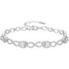 imageBriLove Infinity CZ Chain Bracelets Jewelry for Wedding Adjustable Cubic Zirconia Gifts for Women01Clear SilverTone
