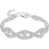 imageBriLove Wedding Bridal Bracelet for Women Crystal Infinity Tennis Bracelets