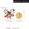 imageBriLove Christmas Brooch Pin for Women Shiny Rhinestone Cute Candy Crutch Santa Claus Jingle Bell Brooches Xmas Festival Decor Holiday Party Jewelry GiftCandy Crutch Gold