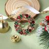 imageBriLove Christmas Brooch Pins Snowflake Pin Vintage Holiday Candy Cane Sleigh Shoes Wreath Brooches Xmas Christma Party Gifts for WomenWreath