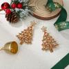 imageBriLove Christmas Earrings for Women Shiny Rhinestone Star Xmas Tree Drop Dangle Earring Festival Decor Holiday Party Jewelry GiftChampagne GoldTone
