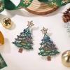 imageBriLove Christmas Earrings for Women Shiny Rhinestone Star Xmas Tree Drop Dangle Earring Festival Decor Holiday Party Jewelry GiftMulticolor SilverTone
