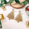 imageBriLove Christmas Earrings for Women Shiny Rhinestone Star Xmas Tree Drop Dangle Earring Festival Decor Holiday Party Jewelry GiftYellow GoldTone