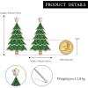 imageBriLove Christmas Tree Earrings for WomenShiny Winter Party 5 Layer Rhinestones Dangle Drop Earring for Xmas Festival Decor Holiday Party Jewelry GiftMulticolor GoldTone