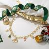imageBriLove Christmas Tree Winter Snowflakes Jingle Bell Statement Chunky Chain Collar Necklace Xmas Holiday Party Jewelry Gift for WomenChristmas Tree